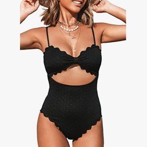 NWT Cupshe Textured One Piece with Cut-outs